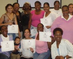 Jameel
Webb-Davis and students at the Crittenton Women's Union