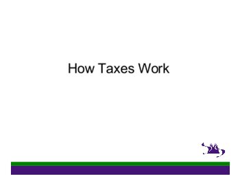 How Taxes Work