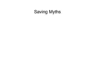 Saving Myths