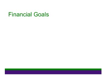 Financial Goals